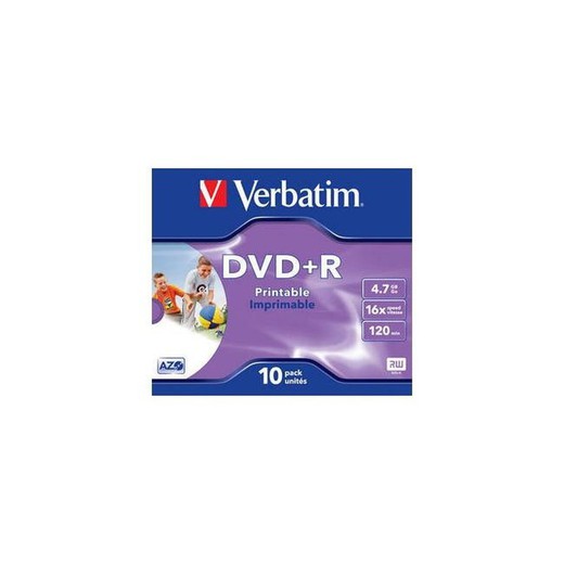 Verbatim 43508 dvd+r imprimível pacote de 10 unidades.