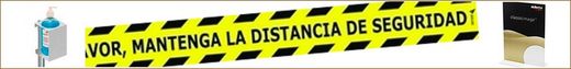Información y señalización distancias COVID-19