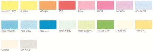 100 din a4 folhas de cores íris por guarro