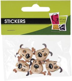 Accesorios decorativos adhesivos 20 mm 5 unidades Cachorros