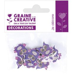 Accesorios decorativos adhesivos 20 mm 8 unidades Buhos