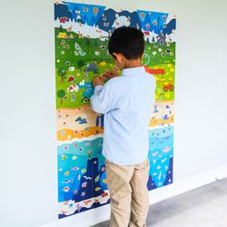 Activités avec fresque murale en caoutchouc