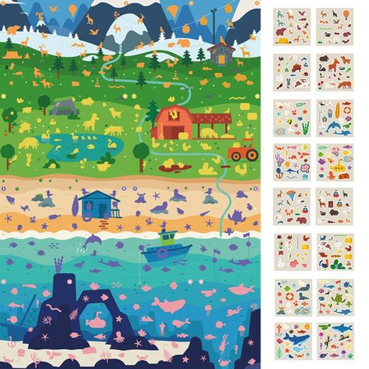 Activités avec fresque murale en caoutchouc