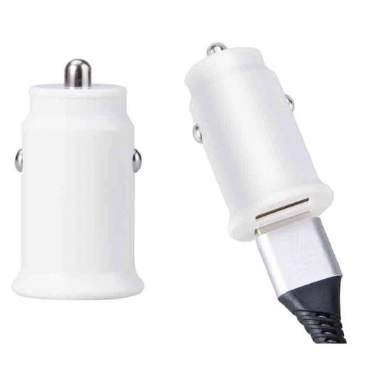 Adaptador para Carro 2USB 2AMP Branco