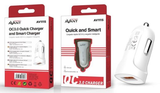 Adaptateur de voiture Avant 2Amp Quick Charge Qc3.0
