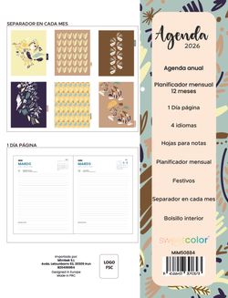 Agenda Anual 2026 Día Página Graffiti