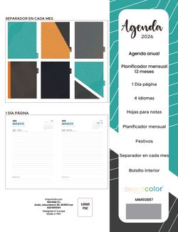 Agenda Anual 2026 Día Página Holi