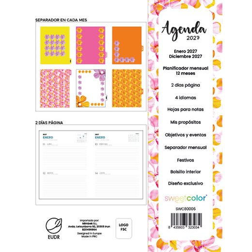 Agenda Anual 2027 2 Días Página Blumy