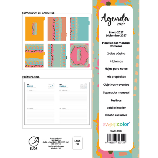 Agenda Anual 2027 2 Días Página Sendeya