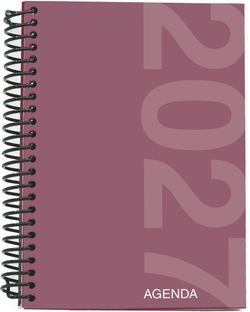 Agenda Anual 2027 A5 Tapa Polipropileno Día Página Burgundi