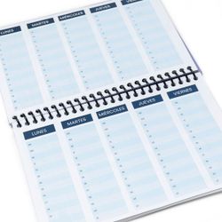 Agenda Anual 2027 A6 Tapa Polipropileno Día Página Azul Oscruo