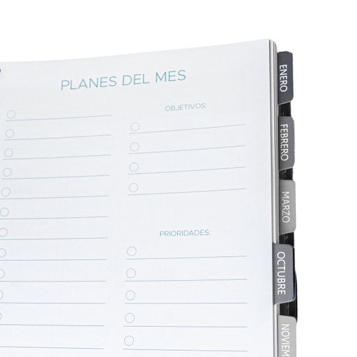 Agenda Anual 2027 Día Página Blue Ligth