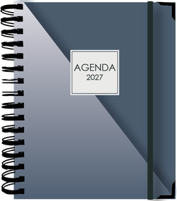 Agenda Anual 2027 Día Página Blue Ligth