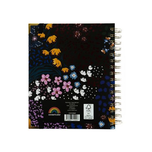 Agenda Annuel Sweetcolor 2025 Deux jours par page Fleurs