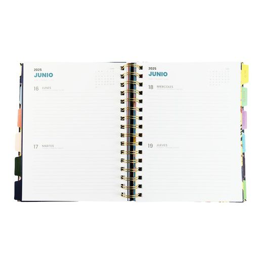 Agenda Annuel Sweetcolor 2025 Deux jours par page Fleurs