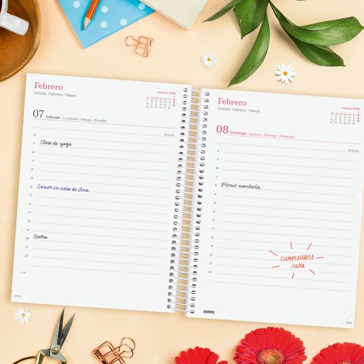 Agenda Design Col.E10-155X212Mm 1 día página 2026 Ahora