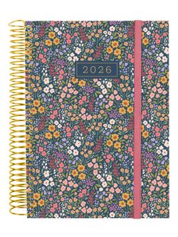 Agenda Design Col.E10-155X212Mm 1 día página 2026 Flora