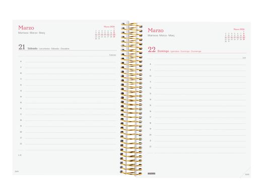 Agenda Design Col.E10-155X212Mm 1 día página 2026 Flora