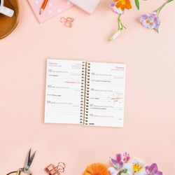 Agenda Design Col.E3-79X127Mm Semana Vista Horizontal 2026 Flora