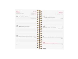 Agenda Design Col.E3-79X127Mm Semana Vista Horizontal 2026 Flora