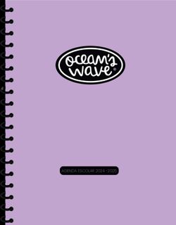Agenda escolar 24-25 Ocean´s Wave A6 Tapa Cartón Día Página Lila Pastel