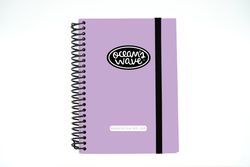 Agenda escolar 25-26 A5 Tapa Cartón 2 Días Página Lila pastel