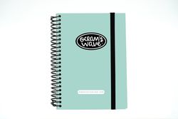 Agenda escolar 25-26 A5 Tapa Cartón 2 Días Página Verde pastel