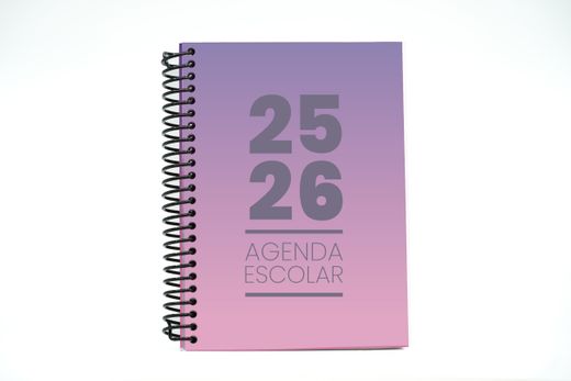 Agenda escolar 25-26 A5 Tapa Polipropileno Semana Vista