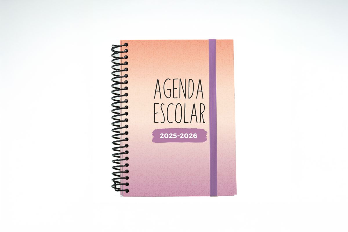 Agenda escolar 25-26 A6 Tapa Cartón Día Página