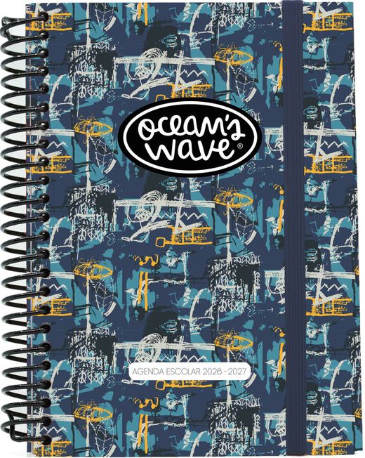 Agenda escolar 26-27 A5 Tapa Cartón 2 Días Página Fabric by Ocean´s Wave