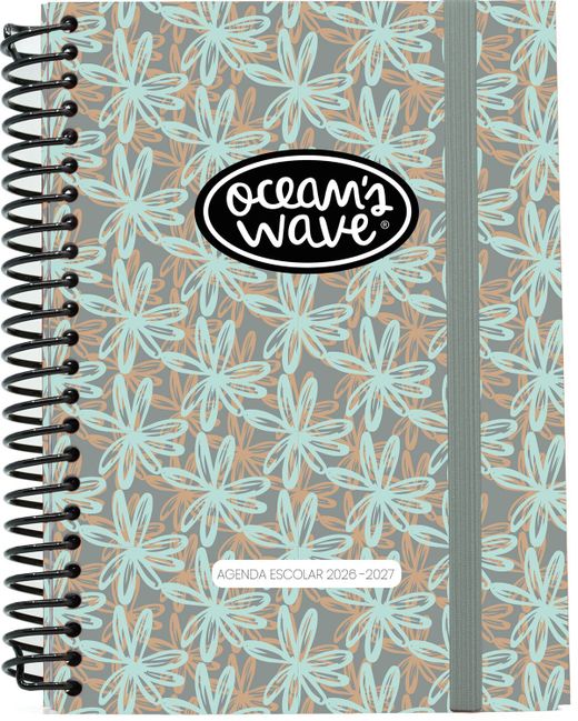 Agenda escolar 26-27 A5 Tapa Cartón 2 Días Página Onda by Ocean´s Wave