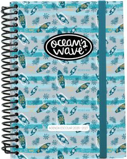 Agenda escolar  26-27 A5 Tapa Cartón Semana Vista Nalu by Ocean´s Wave