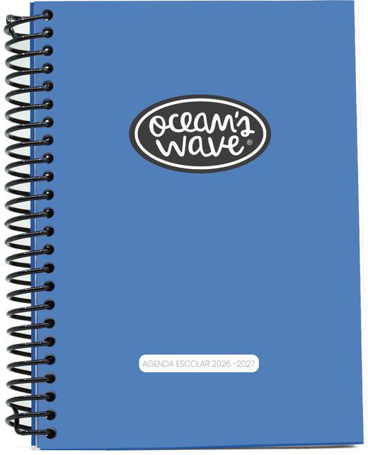 Agenda escolar 26-27 A5 Tapa Polipropileno Día Página Azul Oscuro by Ocean´s Wave