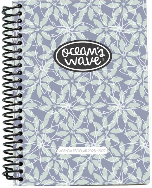 Agenda escolar 26-27 A5 Tapa Polipropileno Día Página Flora by Ocean´s Wave