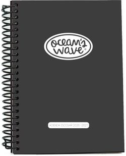 Agenda escolar  26-27 A5 Tapa Polipropileno Día Página Negra by Ocean´s Wave