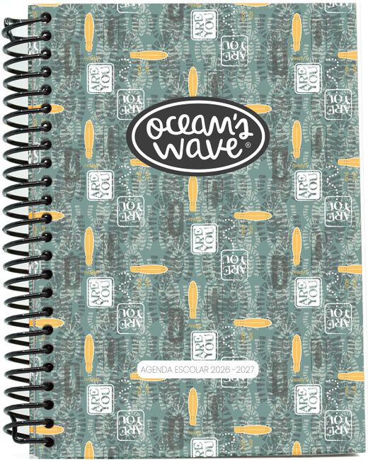 Agenda escolar 26-27 A5 Tapa Polipropileno Semana Vista Kamil by Ocean´s Wave