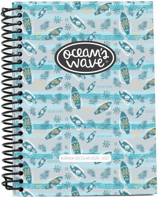 Agenda escolar 26-27 A5 Tapa Polipropileno Semana Vista Max by Ocean´s Wave