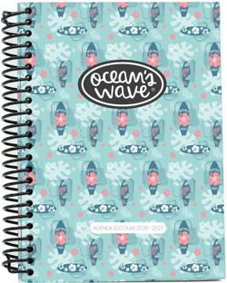Agenda escolar  26-27 A5 Tapa Polipropileno Semana Vista Nala by Ocean´s Wave