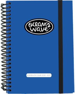 Agenda escolar  26-27 A6 Tapa Cartón Día Página Azul Oscuro by Ocean´s Wave