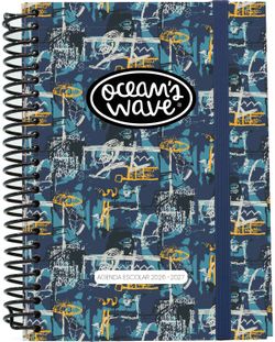 Agenda escolar  26-27 A6 Tapa Cartón Día Página Fabric by Ocean´s Wave