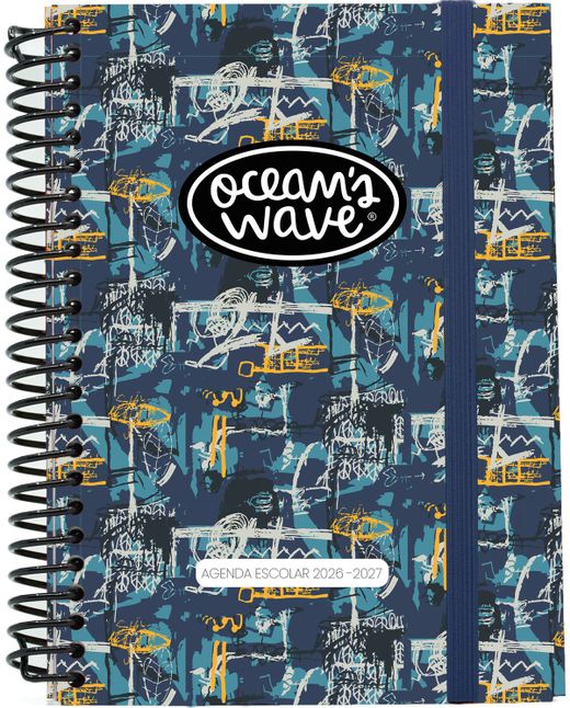 Agenda escolar 26-27 A6 Tapa Cartón Día Página Fabric by Ocean´s Wave