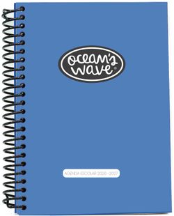 Agenda escolar  26-27 A6 Tapa Polipropileno Día Página Azul Oscuro by Ocean´s Wave