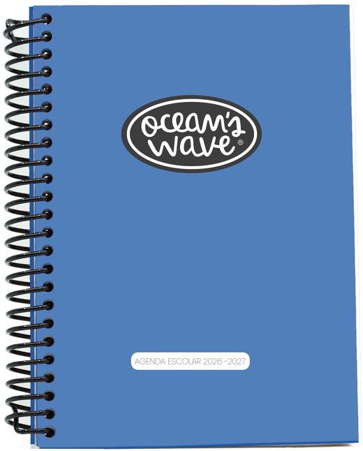 Agenda escolar 26-27 A6 Tapa Polipropileno Día Página Azul Oscuro by Ocean´s Wave