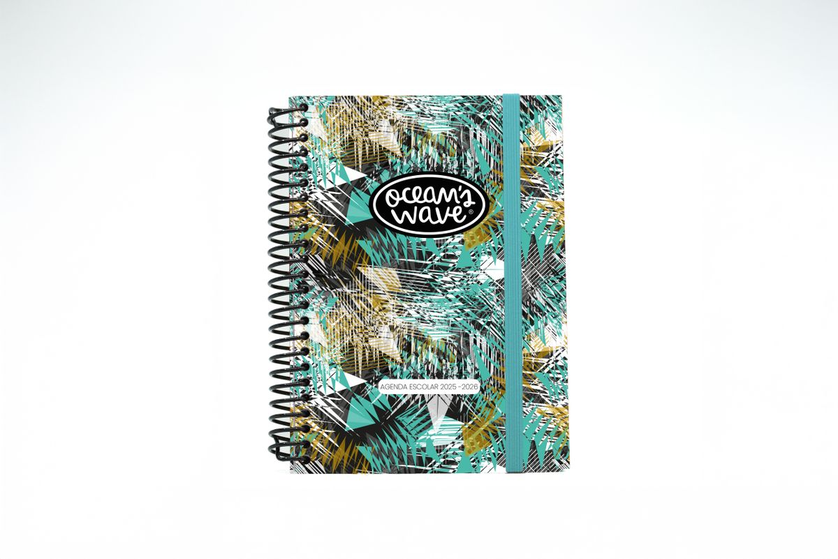 Agenda escolar Ocean´s Wave 25-26 A6 Tapa Cartón Día Página Derek
