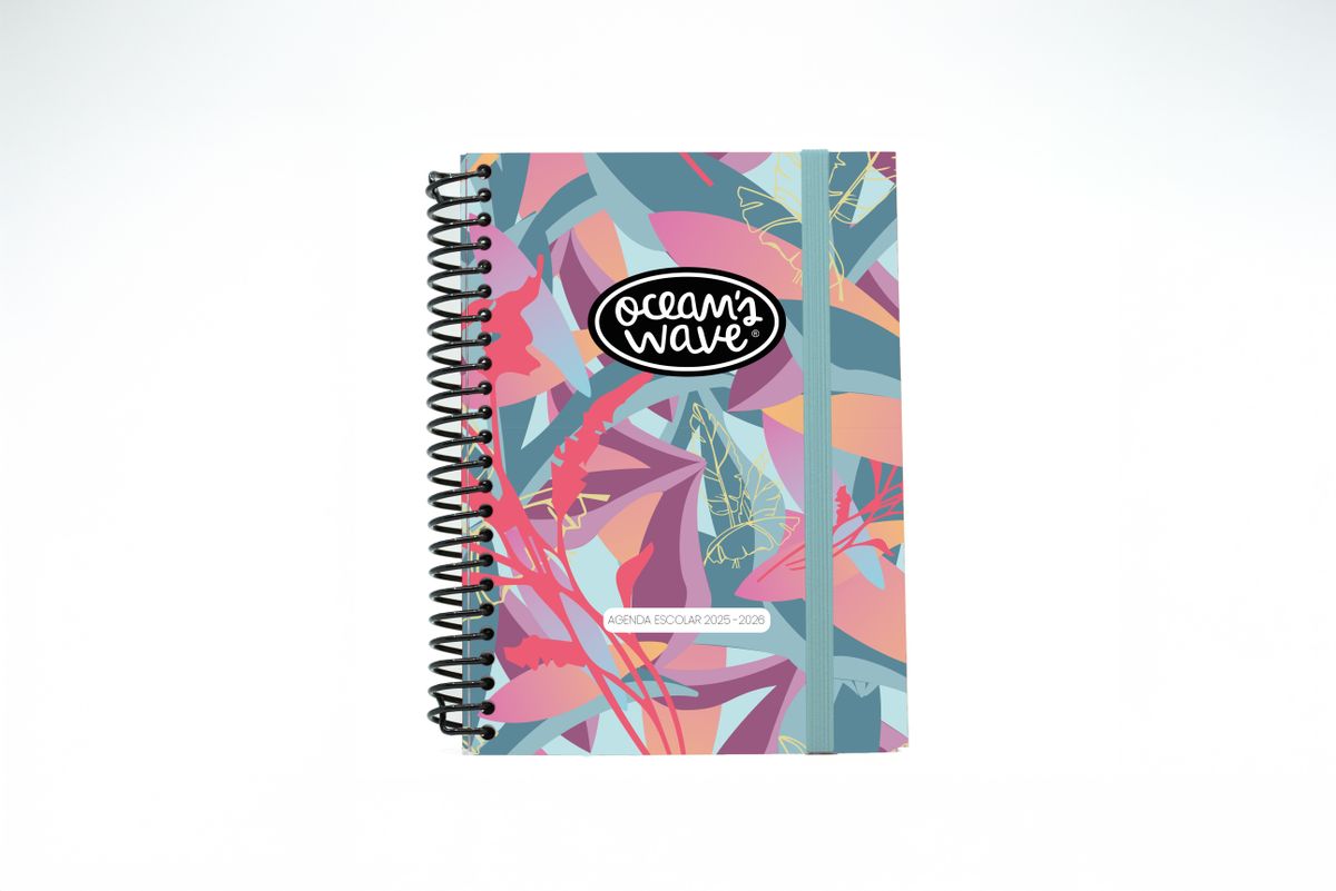 Agenda escolar Ocean´s Wave 25-26 A6 Tapa Cartón Día Página Eiba