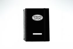 Caderno Escolar Ocean's Wave 25-26 A6 Capa de Papelão Página Diária Preta