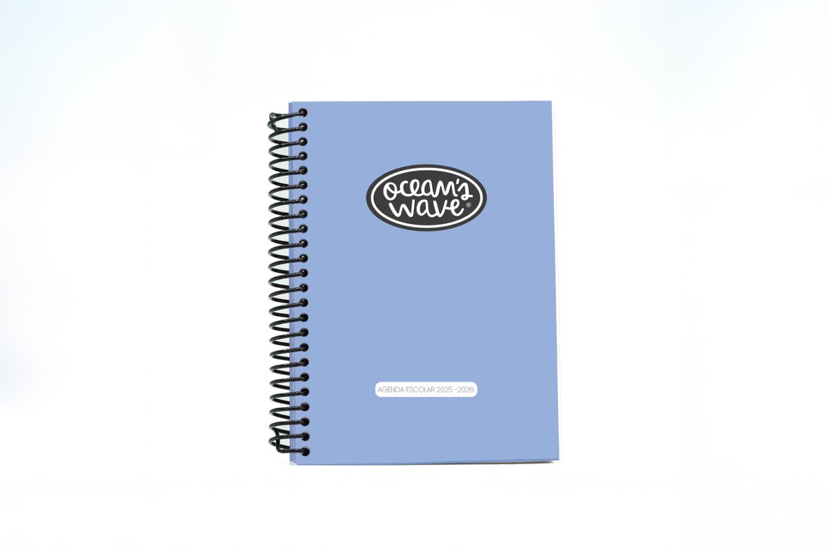 Agenda escolar Ocean´s Wave 25-26 A6 Tapa Polipropileno Día Página Azul