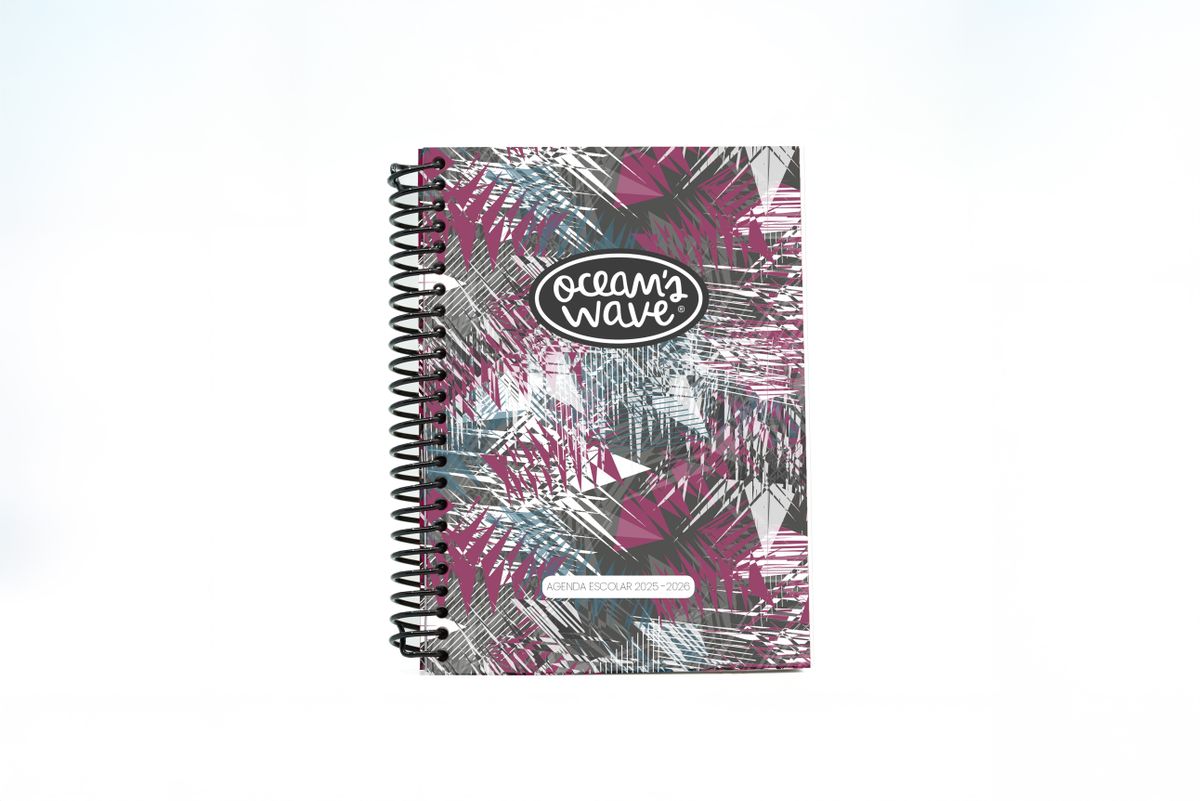 Agenda escolar Ocean´s Wave 25-26 A6 Tapa Polipropileno Día Página Red Derek