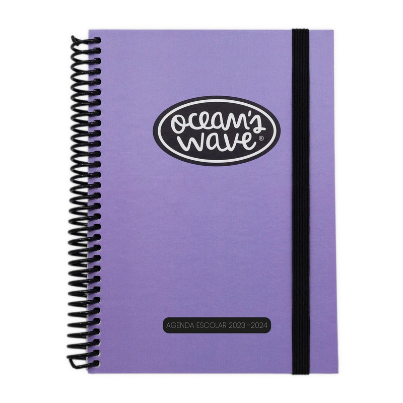 Agenda escolar 2023-2024 Ocean’s Wave A5 lila pastel