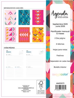 Agenda escolar Sweetcolor 25-26 2 Días Página Puzzle